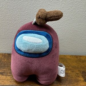 Among Us Crewmate Plush Brown w/ knifes Hat Mini Stuffed Animal Game Toy 5”